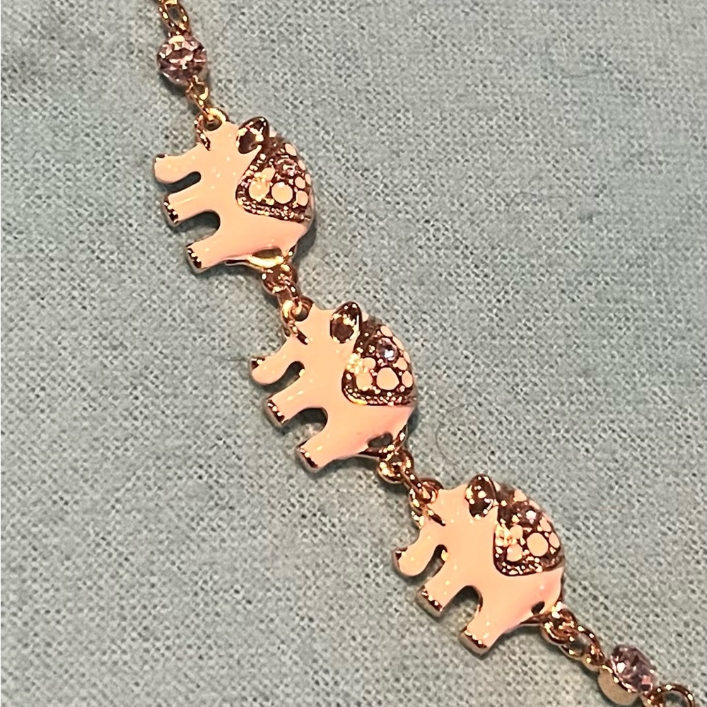 Cute elephant bracelet or anklet
